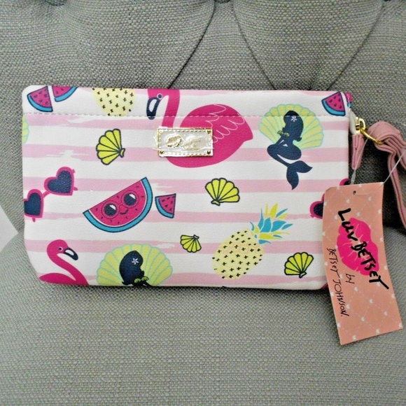 Betsey Johnson Handbags - Betsey Johnson Flamingo Mermaid Wristlet